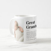 Great Grandma Definition 2 Foto Kaffeetasse (Vorderseite Links)