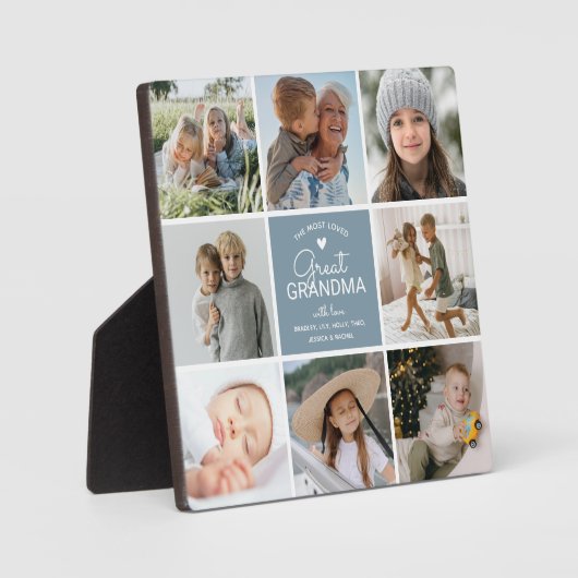 GREAT GRANDMA "die beliebteste Foto Collage" Fotoplatte (Vorderseite)