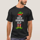 Great Grandma Elf Xmas Matching Family Elf Squad C T-Shirt (Vorderseite)