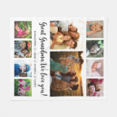 Great Grandma Grandchildren Gift 10 Photo Collage Fleecedecke (Vorderseite (Horizontal))