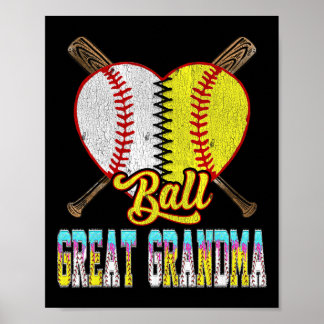 Great Grandma Of Both Half Sell Softll Ice Cream D Poster