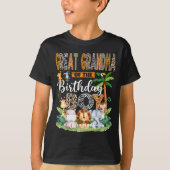 Great Grandma Of The Birthday Boy Jungle Safari An T-Shirt (Vorderseite)