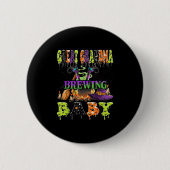 Great Grandma Of The Brewing Baby Halloween Baby S Button (Vorderseite)