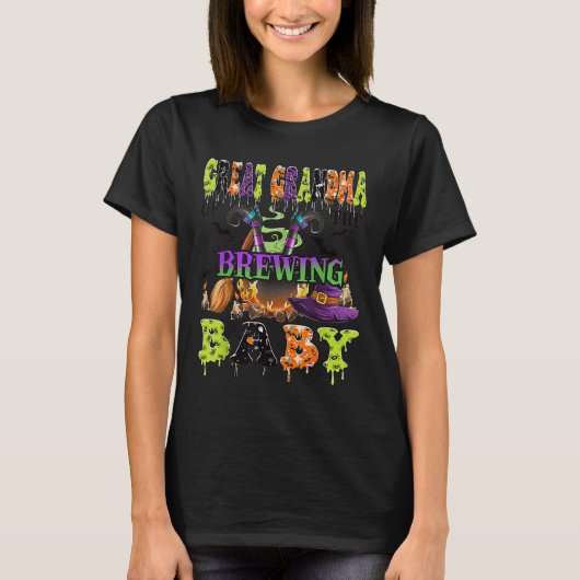 Great Grandma Of The Brewing Baby Halloween Baby S T-Shirt (Vorderseite)