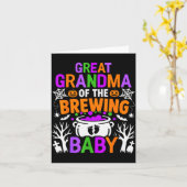 Great Grandma Of The Brewing Baby Halloween Costum Karte (Gelbe Blume)