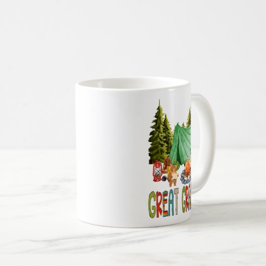 Great Grandma Of The Happy Camper 1st Birthday Bea Kaffeetasse (VorderseiteRechts)