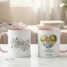 Great Grandma Watercolor Floral Tasse