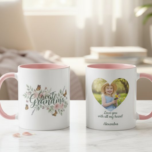 Great Grandma Watercolor Floral Tasse