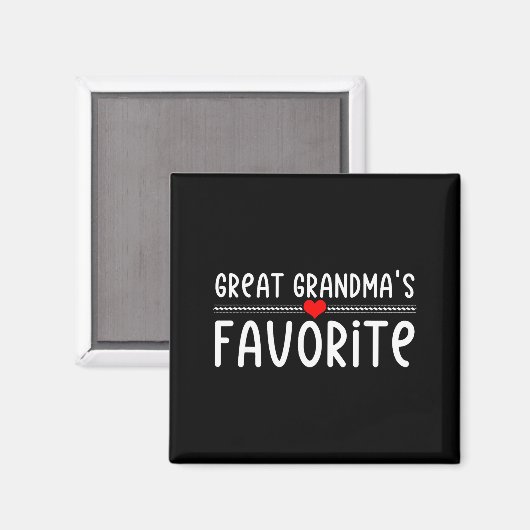Great Grandmas Favorite Magnet (Vorderseite/Rückseite)