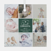 GREAT GRANDPA "die beliebteste" Foto Collage Ornament Aus Glas (Vorderseite)