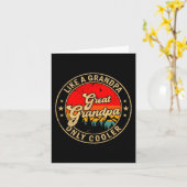 Great Grandpa Like A Grandpa Only Cooler Retro For Karte (Gelbe Blume)