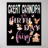Great Grandpa Of The Birthday Fairy Birthday Girl Poster (Vorne)