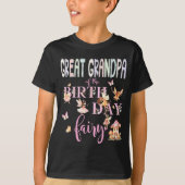 Great Grandpa Of The Birthday Fairy Birthday Girl T-Shirt (Vorderseite)