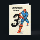Great Grandson 3. Geburtstag Superhero Karte<br><div class="desc">Wenn Sie Urenkel sein drittes Geburtstag feiern wollen,  sollten Sie sich die Zeit nehmen,  um diese lustige Superheldenkarte vorzubereiten,  um ihn zu begrüßen,  sobald sein ganz besonderer Tag endlich kommt.</div>