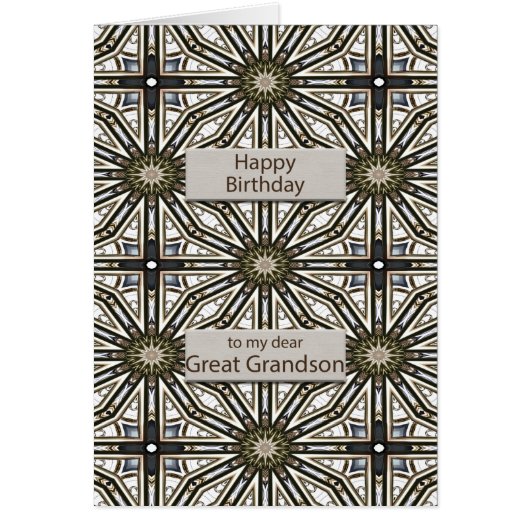 Great Grandson Birthday Abstrakt Mandala Design (Vorne)