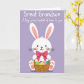 Great Grandson Easter Basket Card Karte (Gelbe Blume)