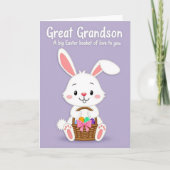 Great Grandson Easter Card Karte (Vorderseite)