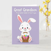 Great Grandson Easter Card Karte (Gelbe Blume)