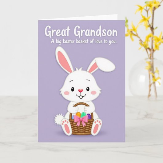 Great Grandson Easter Card Karte (Gelbe Blume)