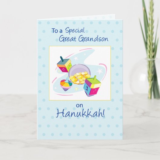 Great Grandson Hanukkah Feiertagskarte (Vorderseite)