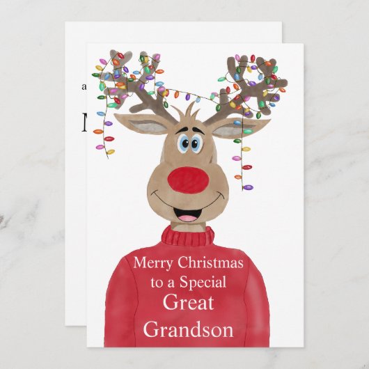 Great Grandson Rentier Weihnachten individuell anp (Vorne/Hinten)