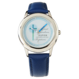 Great Grandson Taufe Blue Lace Personalisiert Armbanduhr