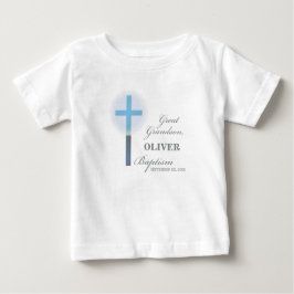 Great Grandson Taufe Blue Lace Personalisiert Baby T-shirt