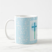 Great Grandson Taufe Blue Lace Personalisiert Kaffeetasse (Links)