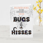 Great Grandtochter Bugs and Hisses Halloween Karte (Gelbe Blume)