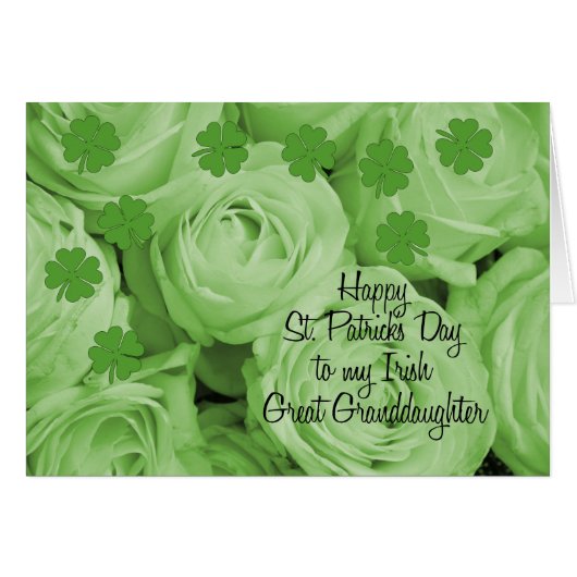 Great Grandtochter St. Patrick's Irish Rose (Vorderseite (Horizontal))