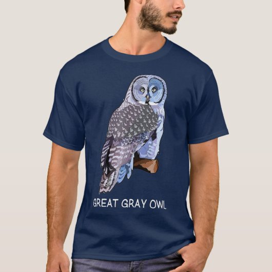 Great Gray Owl Bird Lover T-Shirt (Vorderseite)