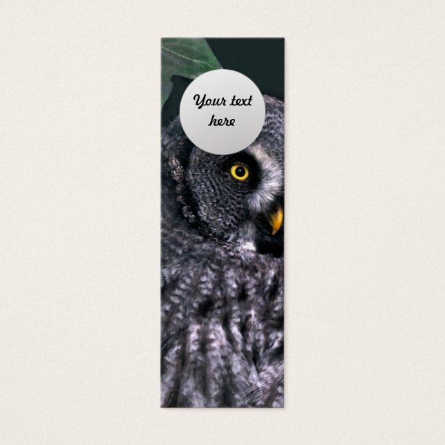 Great Gray Owl Custom Lesezeichen (Vorderseite)