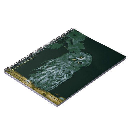 Great Gray Owl Notebook Notizblock (Linke Seite)