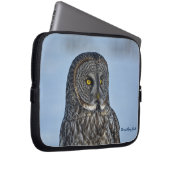 Great Gray Owl Raptor Wildlife Foto Laptopschutzhülle (Vorne Rechts)