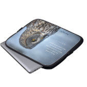Great Gray Owl Raptor Wildlife Foto und Gedicht Laptopschutzhülle (Vorne Knopf)