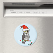 Great Gray Owl Santa Magnet (In Situ (Geschirrspüler))