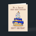 Great Great Great Grandson 6. Geburtstag, Sweet Bl Karte<br><div class="desc">Stellen Sie sich die Zeit vor,  als Sie sechs Jahre alt wurden. Ihre Begeisterung und Vorfreude auf besondere Grüße und Feiern war überwältigend. Jetzt,  da Ihr Ururenkel sechs Jahre alt wird,  macht er seinen Tag mit dieser niedlichen Süßkuchenkarte,  die zum 6. Geburtstag glücklich ist,  noch schöner.</div>