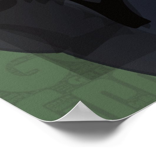 Great Green Gorilla Poster (Ecke)