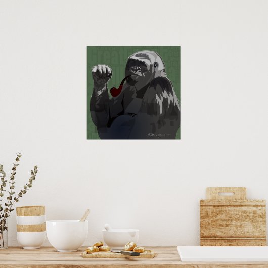 Great Green Gorilla Poster (Küche)