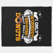 Great Gym Sprichwort Donuts Lover Geschenk Fleecedecke (Vorderseite (Horizontal))