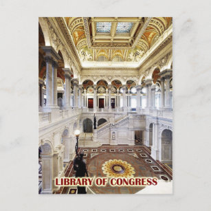 Great Hall, Library of Congress, Washington, DC Postkarte
