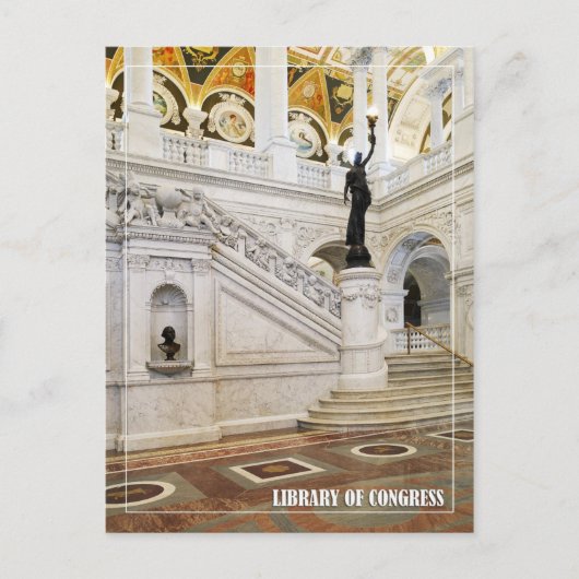 Great Hall, Library of Congress, Washington, DC Postkarte (Vorderseite)