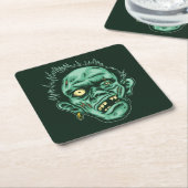 Great Halloween oder Zombie Head Rechteckiger Pappuntersetzer (angewinkelt)