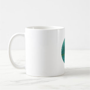 Great Heron by Lake - Minimalistische Natur Kaffeetasse