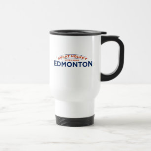 Great Hockey Edmonton White Travel Mug Reisebecher