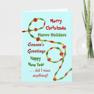 Great Holiday Season Card Feiertagskarte
