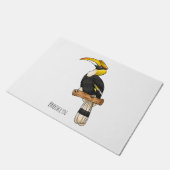 Great hornbill bird cartoon illustration  fußmatte (Schrägansicht)