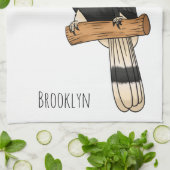 Great hornbill bird cartoon illustration geschirrtuch (Gefaltet)