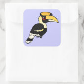 Great Hornbill Quadratischer Aufkleber (Tasche)