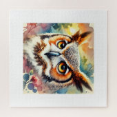 Great Horned Owl 200724AREF106 - Watercolor Puzzle (Horizontal)
